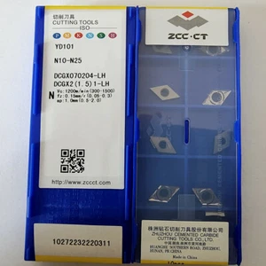 10pcs DCGX070204-LH YD101 DCGX21.51-LH ZCC.CT CNC blade Carbide Inserts Original - Picture 1 of 4