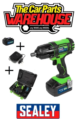 Sealey CP400LIHV Impact Wrench Gun 18V Li-ion 1/2"Sq 1 x 3.0Ah & Charger / Case - Image 1 of 4