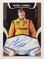 2018 Panini Certified Racing Signatures #CS-MM Michael McDowell Auto #179/249