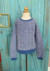 Girls Fuzzy Blue Fleece Pullover Sweatshirt- 8Y - Picture 1 of 5