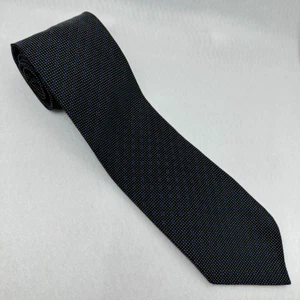Corbata formal 100 % seda BERNINI BEVERLY HILLS para hombre ~ negra geométrica ~ hecha en Italia - Imagen 1 de 5
