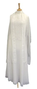 JK ARA Ivory Classic Elegance Botanical Beaded Wedding Dress & Shawl. Size 10 - Picture 1 of 11