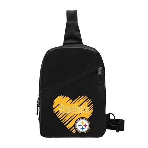 Love Style Pittsburgh Steelers Black Chest Package Folding Cross-body Chest Bag Cover