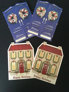 4 Christmas Cards With Matching Coordinating Envelopes - Picture 1 of 3