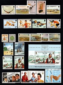 ISLE OF MAN  1986  COMPLETE  YEAR SET  COMMEMORATIVES:  8 SETS + 1 M/S  MNH - Picture 1 of 1