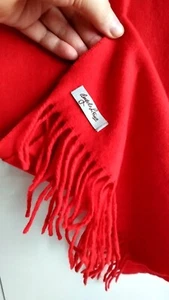 Beautiful vintage 100% wool red scarf, France, by Angelo Litrico - Picture 1 of 7