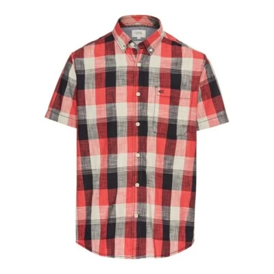 Camel active Camisa de Hombre Regular Fit Rojo Azul Beige Cuadros 5S61 409261 48 - Imagen 1 de 4