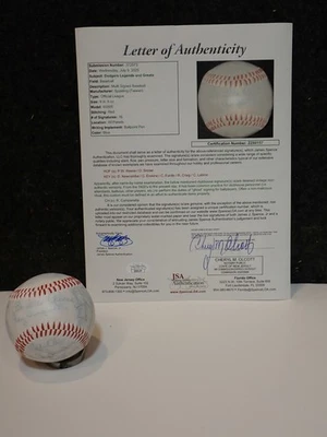 HOF DODGERS LEGENDS & GREATS SIGNED BALL DUKE SNIDER PEE WEE REESE +++ JSA COA - Image 1 of 4