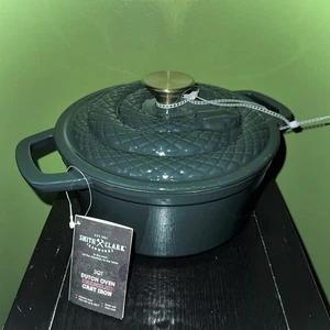 Nuovo coperchio serpente SMITH & CLARK 3 qt forno olandese verde ghisa smaltata Halloween - Foto 1 di 5