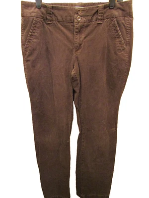 WOMENS OLD NAVY BROWN CORDURAY PANTS SIZE 8 INSEAM 32" WAIST FLAT 16" - Image 1 of 4