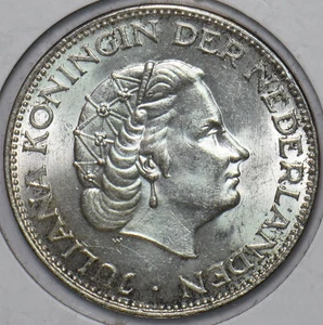 Netherlands 1960 2 1/2 Gulden 295817 combine shipping - Picture 1 of 2