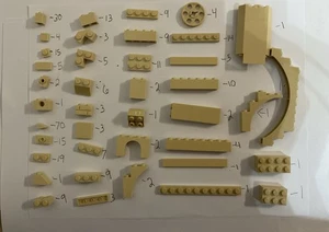 Authentic Lego-Assorted-Light Tan-300+ - Picture 1 of 1