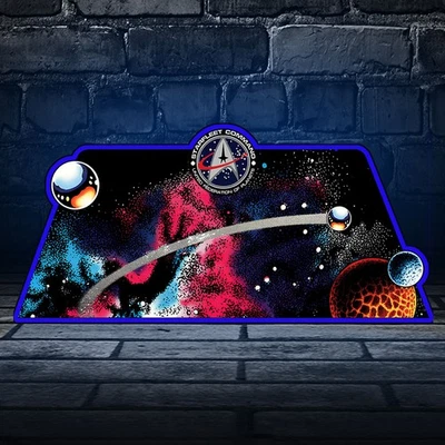  Star Trek 3D Printed LED Lightbox Star Trek Topper for Bally Pinball Machine - Image 1 of 4