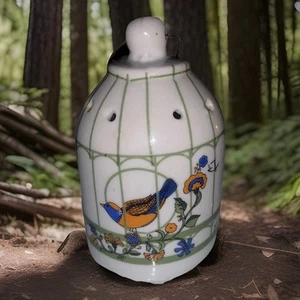 🕊️ VINTAGE - Ceramic Birdcage Potpourri Pomander / Christmas Ornament - Picture 1 of 4