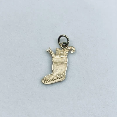 Michael Anthony 14k Yellow Gold Christmas Stocking Sock Santa Shoe Pendant Charm - Image 1 of 4