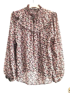 "GEORGE" Gorgeous Ditsy Floral Victoriana Floaty Chiffon Blouse - SIZE 16 - NEW - Picture 1 of 10