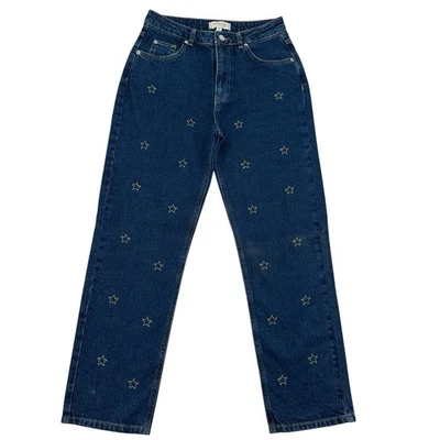 Francesca's Harper Heritage Star Embroidered High Waist Jeans 26 Artsy High Rise - Image 1 of 4