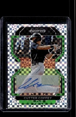 2022 Prizm Draft Picks #PDP41 Cutter Coffey Base Autographs Power Plaid #/17 - Image 1 of 2