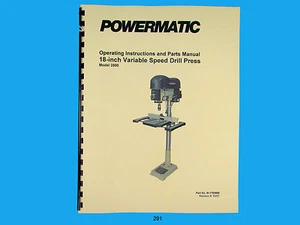 Powermatic Model 1150A Drill Press Operating Instruction & Parts Manual *292 - Picture 1 of 3