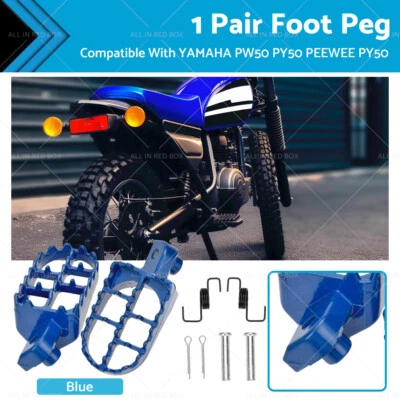 MONTAJE REPOSAPIÉS ESTRIBA AZUL APTO PARA YAMAHA PW50 PY50 PEEWEE Foto 1 de 4