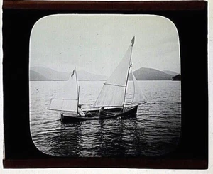 Linterna tobogán de velero en Lake George NY alrededor de 1880 por Atkinson ENVÍO GRATUITO - Imagen 1 de 2