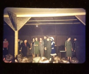 Pusan Korea Korean War POW "Camp Shows" 1950s 35mm Slide Red Border Kodachrome! - Picture 1 of 3