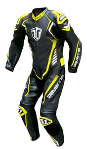 Tuta Racing Moto in Pelle RAVENNA NRO/NRO/GLO - Foto 1 di 3