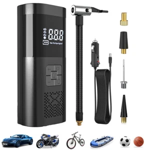 Inflador de neumáticos de compresor de aire portátil 150 PSI se adapta a neumáticos de automóvil motocicleta bicicleta bomba de aire - Imagen 1 de 12