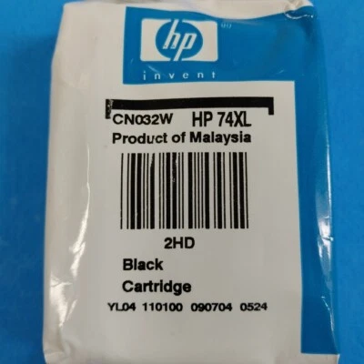 Картридж чернильный HP 74XL черный высокая текучесть CB336WN подлинный HP просрочен  - Изображение 1 из 3