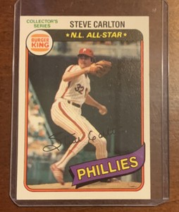 1980 Topps Burger King Pitch Hit & Run Restaurant Steve Carlton #2 HOF