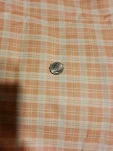 Vintage JOAN KESSLER Concord Fabrics 100% Cotton Peach Plaid 4 Yards x 44" USA - Picture 1 of 3