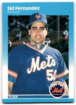 1987 Fleer Sid Fernandez . New York Mets #10 - Image 1 of 2