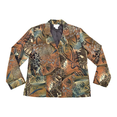 Vintage CB Collections Jacket Size Small 90's Colorful Button Up Long Sleeve... - Image 1 of 4