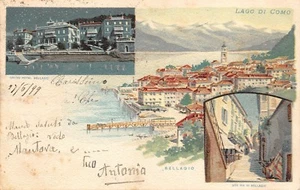 9230) BELLAGIO VEDUTINE VIAGGIATA NEL 1899 LECCO - Picture 1 of 2
