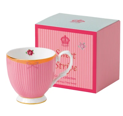 Tasse à pieds Royal Albert Candy Collection - rayures sucrées - Photo 1/2