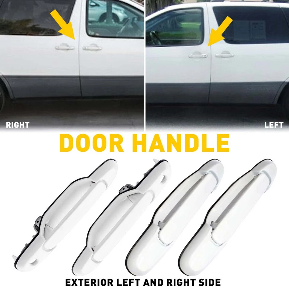 4PCS Outside Exterior Door Handle Set For of 4pcs Toyota 1998-2003 Sienna White - Image 1 of 4