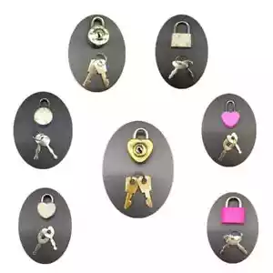 Guaishou Mix Color Style Mini Heart Luggage Locks Padlocks Archaize Lock with... - Picture 1 of 3