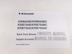 Sopladores Kawasaki KRB650B KRB750A KRB750B manual propietario - Imagen 1 de 3