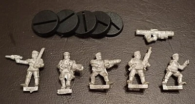Warhammer 40k - Mordian Iron Guard Command Squad - Metal OOP - Image 1 of 2
