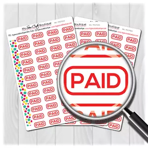 Paid Planner Stickers for Diary Calendars, Journals and Scrapbooking - Picture 1 of 3