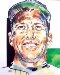 Mickey Mantle New York Yankees 8.5 X 11 Print by Michael Mellett - Picture 1 of 1