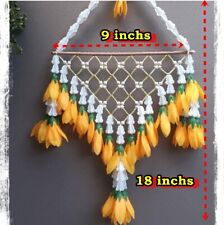 Artificial Garland Thai Hanging ADORNMENTS Plastic Fabric Crown White Champaka