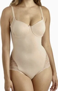 NAOMI NICOLE A Little Lace Lot of Shape Nude Bodybriefer NEW Womens Sz 40D 40DD - Picture 1 of 9