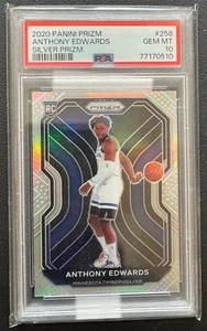 2020 Panini Prizm Silver Prizm 258 Anthony Edwards Rookie PSA 10 Card - Bild 1 von 2