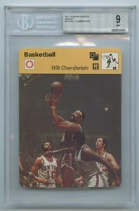 1977-79 Sportscaster WILT CHAMBERLAIN: Lot of TWO, Italy BGS 9 and Japan BGS 8.5 - Picture 1 of 4