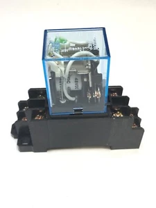 Relay LY2 LY2N LY2N-J 48V DC 48VDC 10A 240VAC 10A 28VDC With Socket PTF-08A - Picture 1 of 8