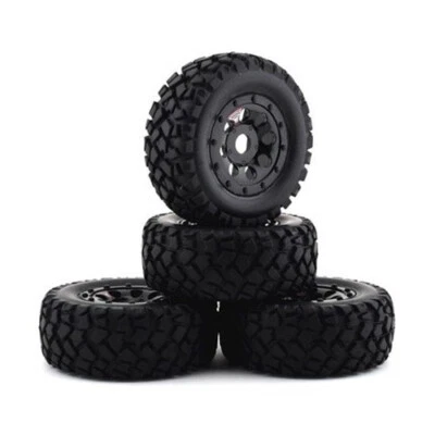 Fire Brand RC Set of 4 - Rhino HDX 1/8 Pre-Mounted Truck Tires - Black FBR70400 - Image 1 of 3