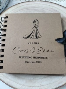 Personalised Wedding Memories Scrapbook Photo Album, Laser Engraved - Picture 1 of 3