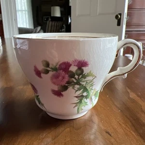 Antique Thistle Design Teacup; Royal Winton Grimwades, England; Gold Accents - Picture 1 of 8