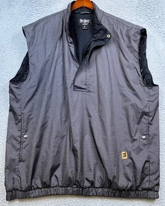 Footjoy Rain Vest Mens XL Black Dryjoys Waterproof Houndstooth Insulated Golf - Picture 1 of 11